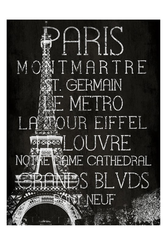 Jace Grey, PARIS LETTER BLACK (STÄDTE)