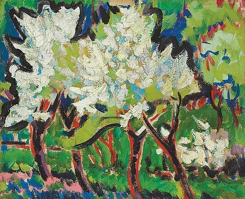 Ernst Ludwig Kirchner, Blühende Bäume IV. 1909 (Kirchner,Ernst Ludwig,1880-1938,Christie's Images Ltd,Öl auf Leinwand,20. Jahrhundert,Expressionismus,)