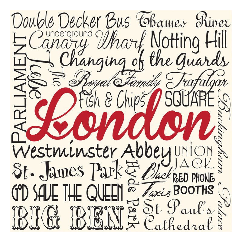 Melody Hogan, CITIES WORD ART LONDON (REISEN)