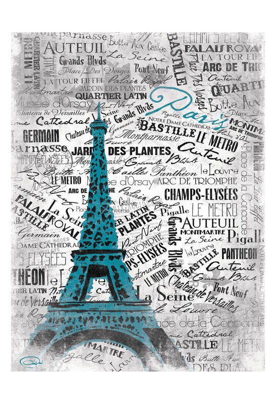 Onrei, EIFFEL TOWER IN BLUE I (PARIS)