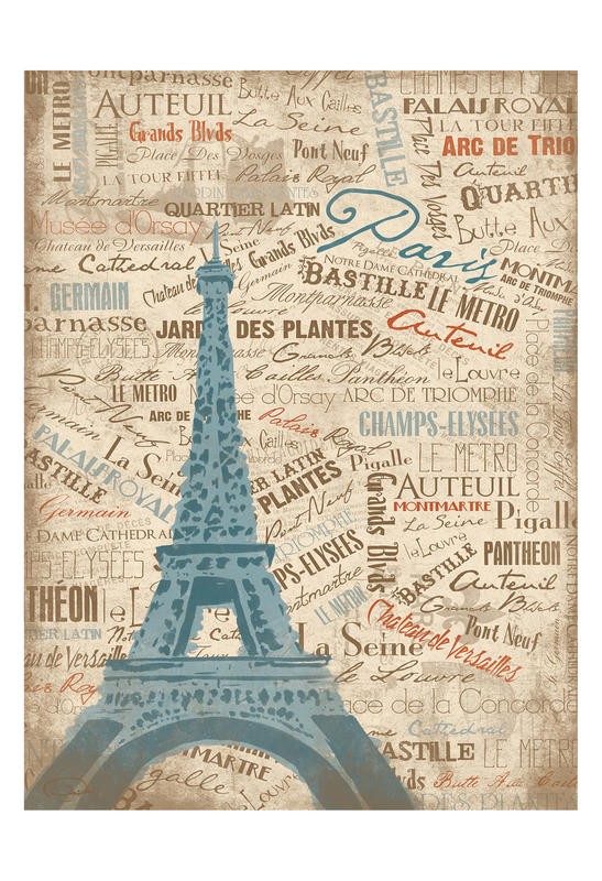 Onrei, EIFFEL TOWER IN BLUE II (PARIS)