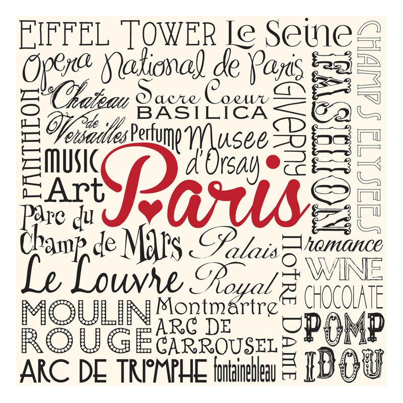 Melody Hogan, CITIES WORD ART PARIS (REISEN)