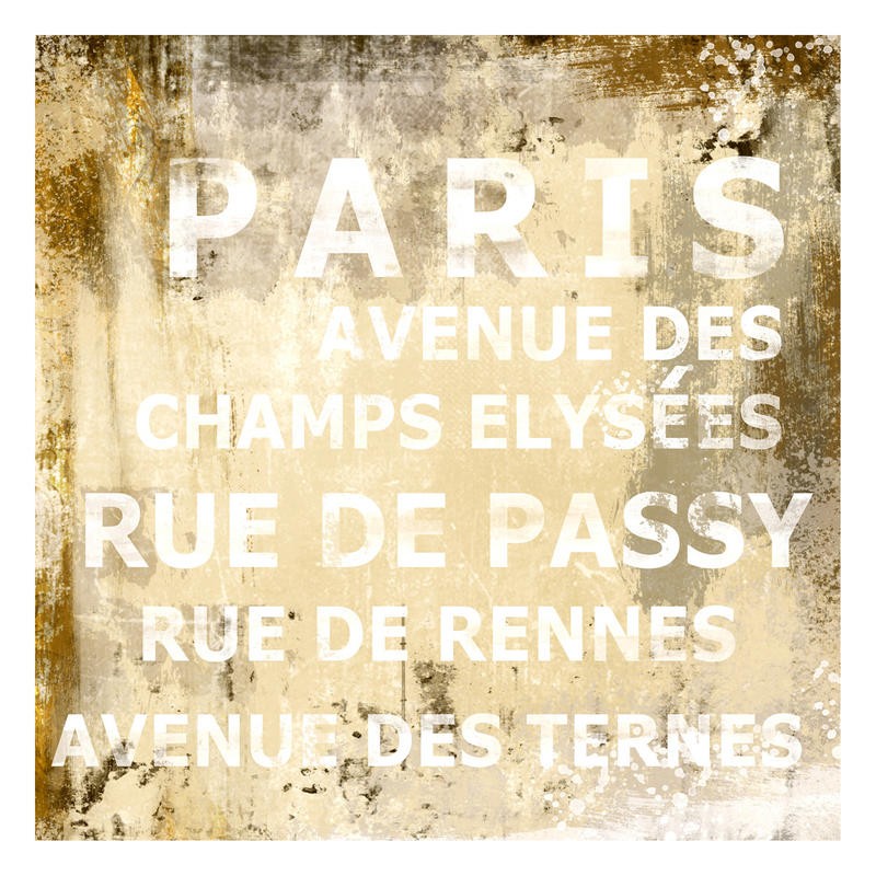 Cynthia Alvarez, PLACES OF INTEREST II (Paris, Plakatkunst, Straßennamen, Frankreich, Buchstaben, Grafik, Typografie, Wohnzimmer, Treppenhaus, Wunschgröße, bunt)