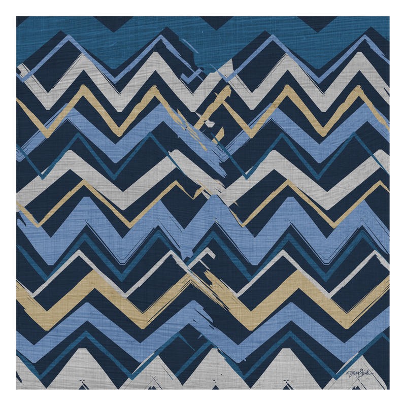 Diane Stimson, CHEVRON ON BLUE I (MUSTER)