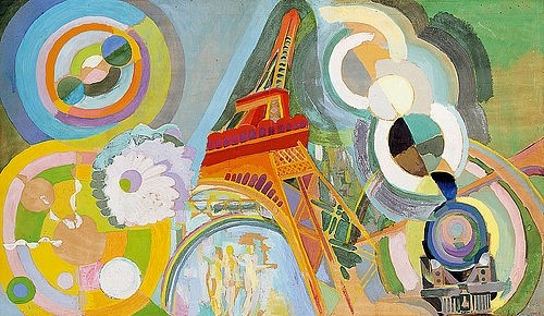 Robert Delaunay, Luft, Feuer und Wasser (Studie). 1937 (Christie's Images Ltd,Delaunay,Robert,1885-1941,Gouache,20. Jahrhundert,über Bleistift auf Papier,Robert Delaunay,abstrakt,Eiffelturm,Regenbogen,Elemente,Luft,Wasser)