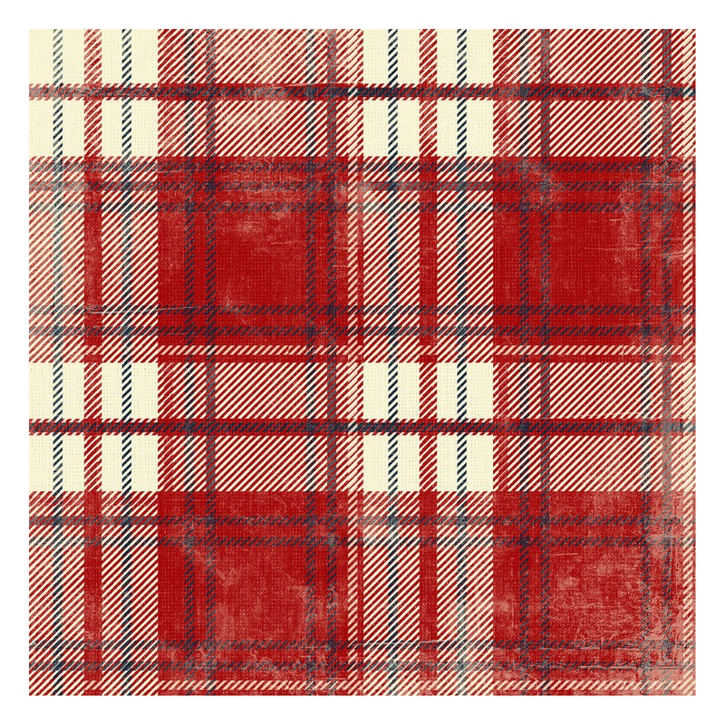 Jace Grey, RED BLACK BLUE PLAID III (MUSTER)