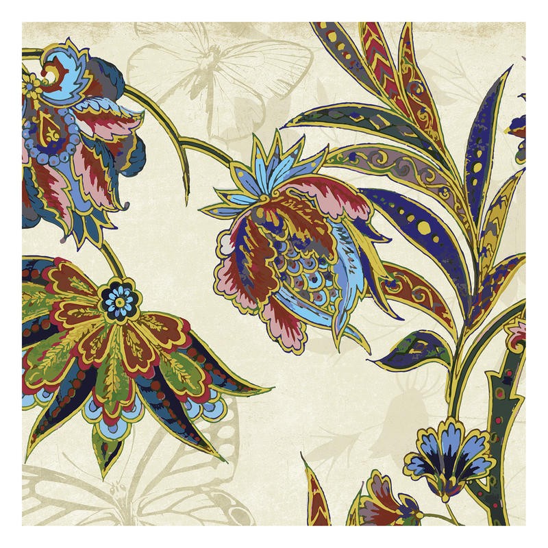 Jace Grey, FLORAL PATTERN BEIGE II (BLUMEN)