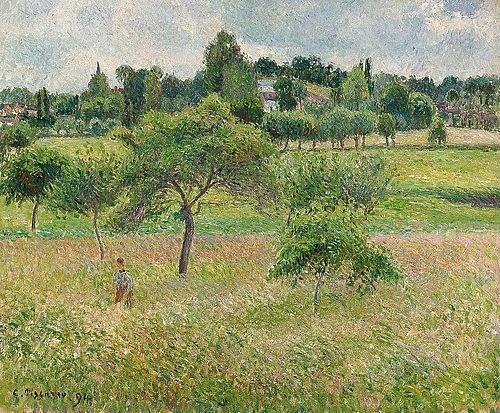 Camille Pissarro, Apfelbäume in Eragny. 1894 (Christie's Images Ltd,Pissarro,Camille,1830-1903,Öl auf Leinwand,19. Jahrhundert,Impressionismus, französischer impressionismus)