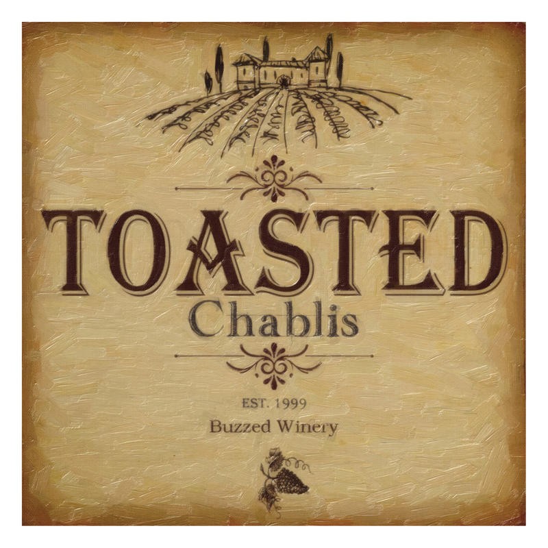 Taylor Greene, WINE TOASTED (Werbung, Etikett, Wein, Chablis, Nostalgie, Weingut, Küche, Weinkeller, Gastronomie, Wunschgröße, beige/braun)