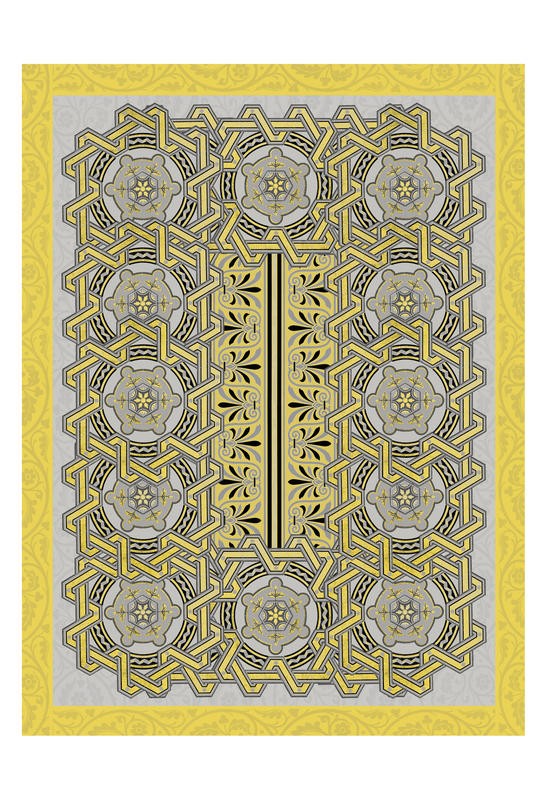 Jace Grey, STRIP PATTERN YELLOW III (MUSTER)
