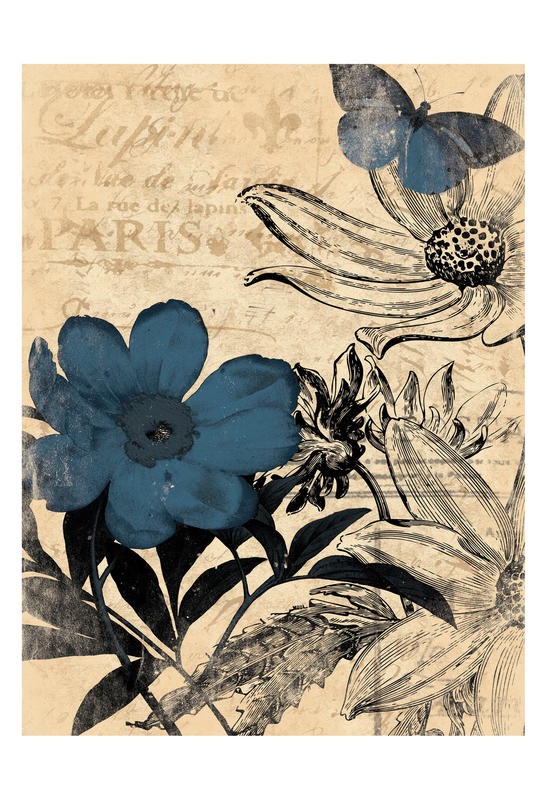 Jace Grey, BLUE FLOWERS II (BLUMEN)