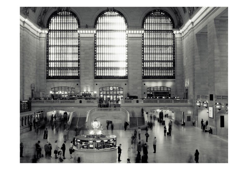 Tracey Telik, GRAND CENTRAL PLACE (New York, Bahnhof, Central Station, Innenraum, Halle, Architektur,  Wunschgröße, Wohnzimmer, Fotokunst, schwarz/weiß)
