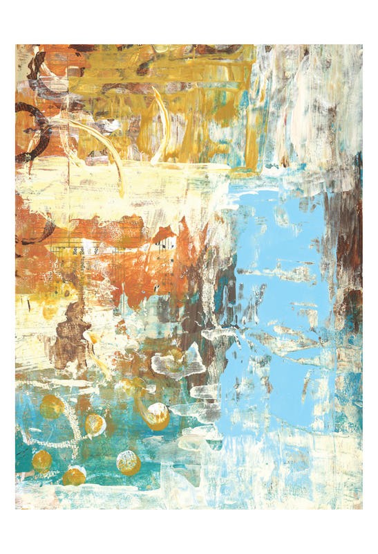 Erin Butson, SILENCE III (Abstrakte Malerei, Muster, ornamente, Kreise, Malerei, Wohnzimmer, Treppenhaus,   Wunschgröße, bunt)