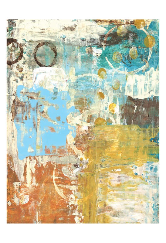 Erin Butson, SILENCE IV (Abstrakte Malerei, Muster, ornamente, Kreise, Malerei, Wohnzimmer, Treppenhaus,   Wunschgröße, bunt)