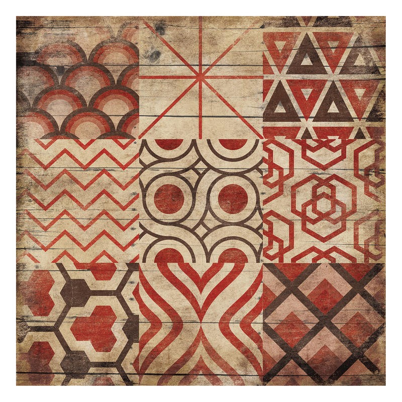 Jace Grey, GEO PATTERN RED (MUSTER)