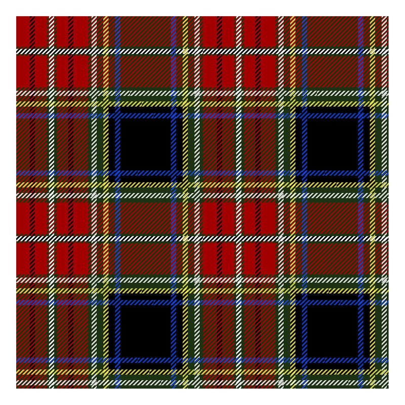 Jace Grey, RED BLACK BLUE PLAID I (MUSTER)