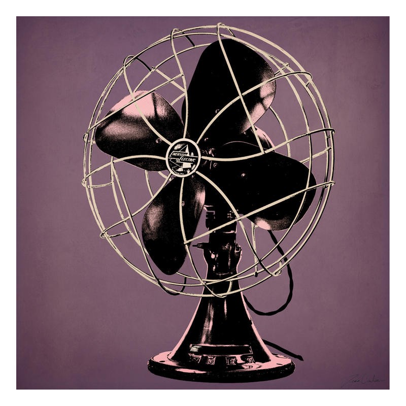 Tina Carlson, FAN III (Ventilator, historisch, Vintage, Retro, Nostalgie, Pop Art, Grafik, Wunschgröße, Wohnzimmer, Treppenhaus, lila)