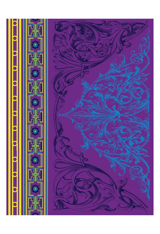 Jace Grey, STRIP PATTERN PURPLE I (MUSTER)