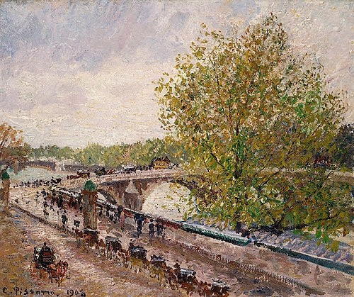 Camille Pissarro, Pont Royal an einem Frühlingsnachmittag. 1903 (Pissarro,Camille,1830-1903,Christie's Images Ltd,Öl auf Leinwand,19. Jahrhundert,Impressionismus,? Christie's Images Ltd - ARTOTHEK,Camille Pissarro,Nachmittag,Brücke,Pont Royal,Hauptstadt,Paris,Pasanten,Straße,Straßenszene,Stadtansicht,Fluss,Seine, franz)