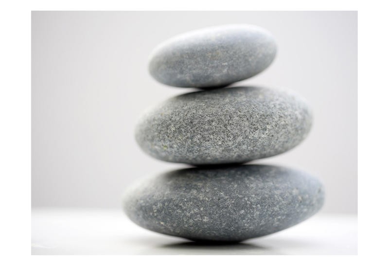 Sandro De Carvalho, CAIRN I (Kieselsteine, Zensteine, Wellness, Badezimmer, Wohnzimmer, Treppenhaus Schlafzimmer, Fotografie, Wunschgröße, schwarz/weiß)