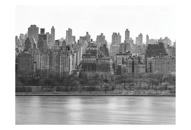 Sandro De Carvalho, NEW YORK CITY II (Wolkenkratzer, Hochhäuser, Skyline, Architektur, New York,  Städte, Metropole, Fotokunst, Wunschgröße, Wohnzimmer, Büro, Treppenhaus, schwarz/weiß)