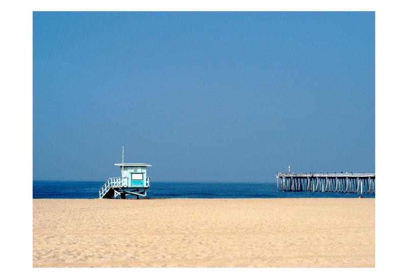 F+S Parker, CALIFORNIA DREAM II (Meer, Meeresbrise, Horizont, Strand, Steg, Beobachtungsturm, Baywatch, Einsamkeit,maritim, Fotografie, Wunschgröße, Wohnzimmer, Treppenhaus, bunt)