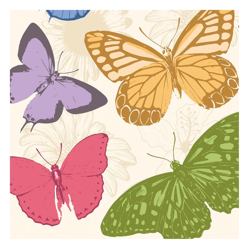 Jace Grey, COLORFUL BUTTERFLIES II (BIENEN + SCHMETTERLINGE)