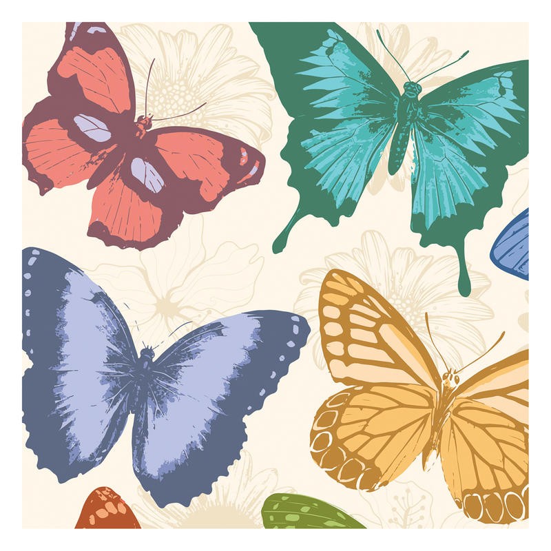 Jace Grey, COLORFUL BUTTERFLIES III (BIENEN + SCHMETTERLINGE)