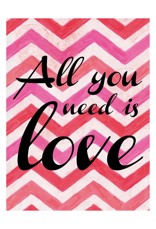 Taylor Greene, ALL YOU NEED I (Motivation, Inspiration, Spruch, Beatles, Buchstaben, Typografie, Wunschgröße, Jugendzimmer)