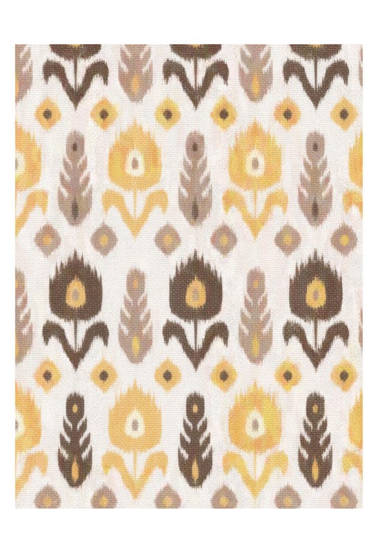 Taylor Greene, IKAT EARTH I (Muster, florale Muster, Ornamente, Reihung, Tapetenmuster, Nostalgie, Wunschgröße, beige-braun)