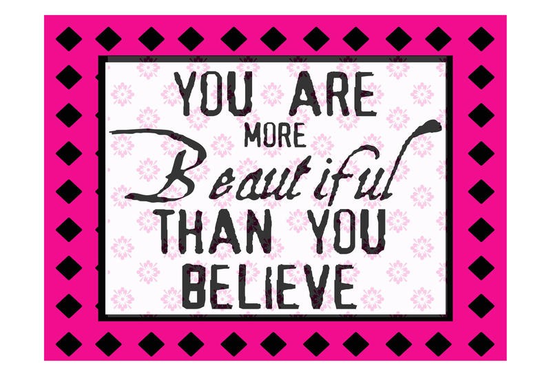 Taylor Greene, YOU ARE BEAUTIFUL (Motivation, Inspiration, Spruch, Selbsbewusstsein, Selbstvertrauen, Typografie, Wunschgröße, Jugendzimmer)