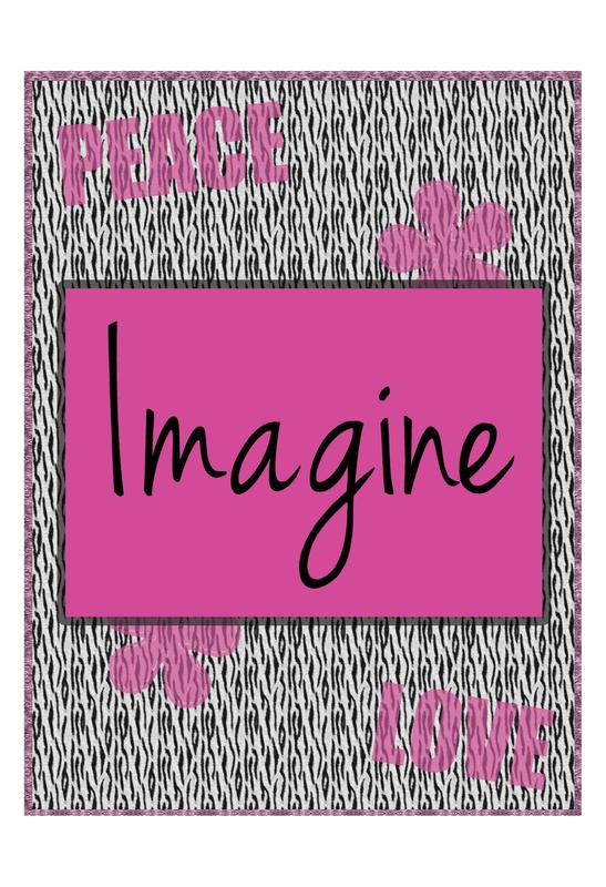 Lauren Gibbons, PINK I (Inspiration, Motivation, Imagine, Jung und Wild, Typografie, Treppenhaus, Jugendzimmer, Grafik, Wunschgröße, bunt)