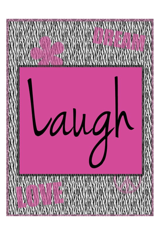 Lauren Gibbons, PINK II (Inspiration, Motivation, Laugh, Lachen, Jung und Wild, Typografie, Treppenhaus, Jugendzimmer, Grafik, Wunschgröße, bunt)
