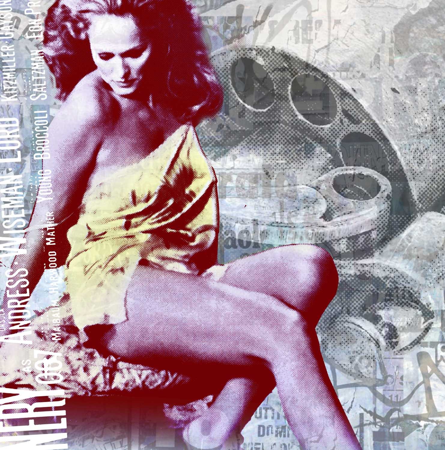Peter Sander, Ursula Andress (Schauspielerin, Bond Girl, Aktfotografie, Fotokunst,  Persönlichkeiten, Popart, modern, illustrativ, Wunschgröße, Treppenhaus, Wohnzimmer,)
