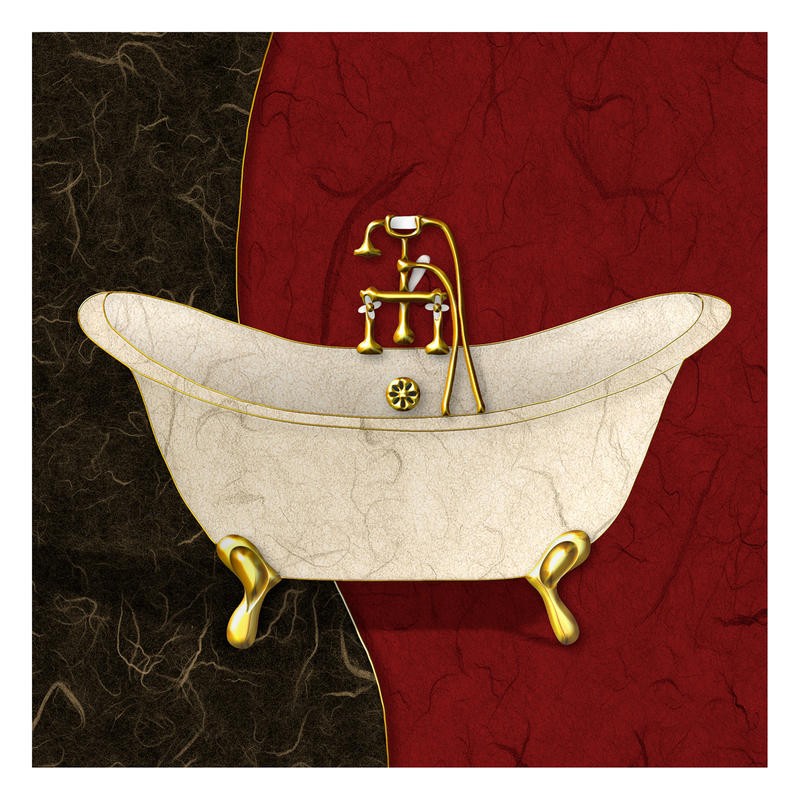 Diane Stimson, BURGUNDY BATH II (BAD)