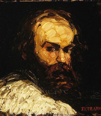 Paul Cézanne, Selbstportrait des Künstlers. 1866 (Cézanne,Paul,1839-1906,Christie's Images Ltd,Öl auf Leinwand,19. Jahrhundert,Paul Cezanne,Porträt,Gesicht,Mann,Bart,Glatze,Kopf,Schulterblick,Künstlerportrait)