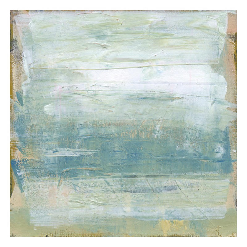 Linda Davey, OFF THE COAST I (abstrakte Malerei, modern, Farbfelder, zeitgenössische Malerei,  stilisiert, Esszimmer, Treppenhaus, Wohnzimmer, Wunschgröße, grau/weiß)