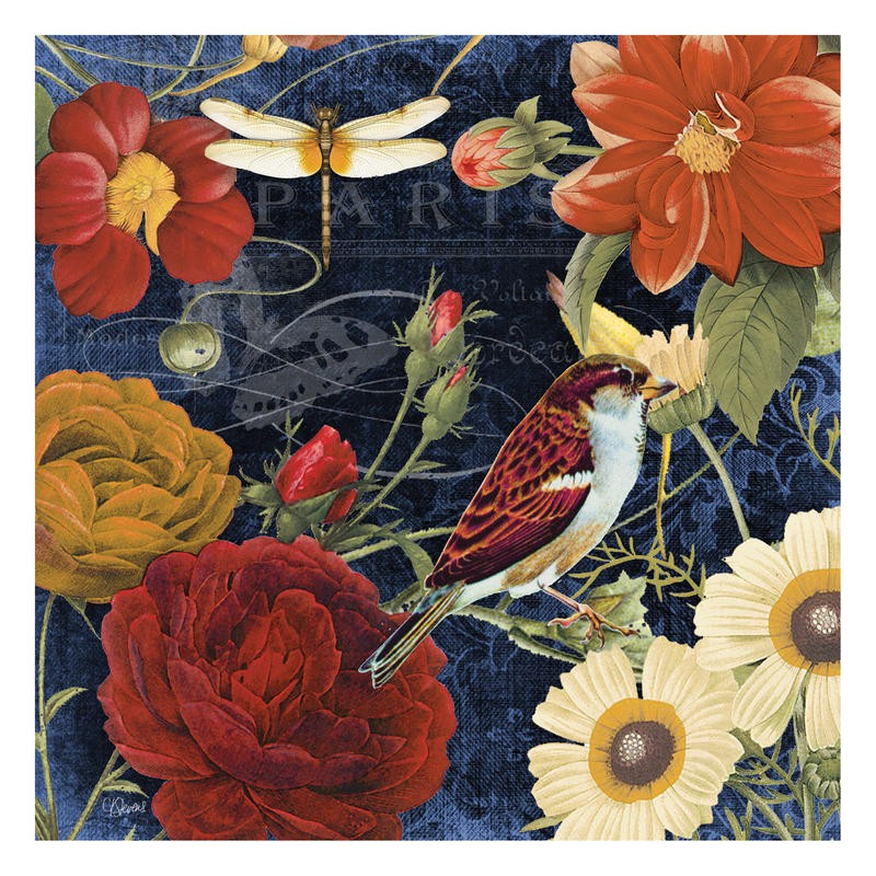 Carole Stevens, FLOWERS IN BLUE III (BLUMEN)