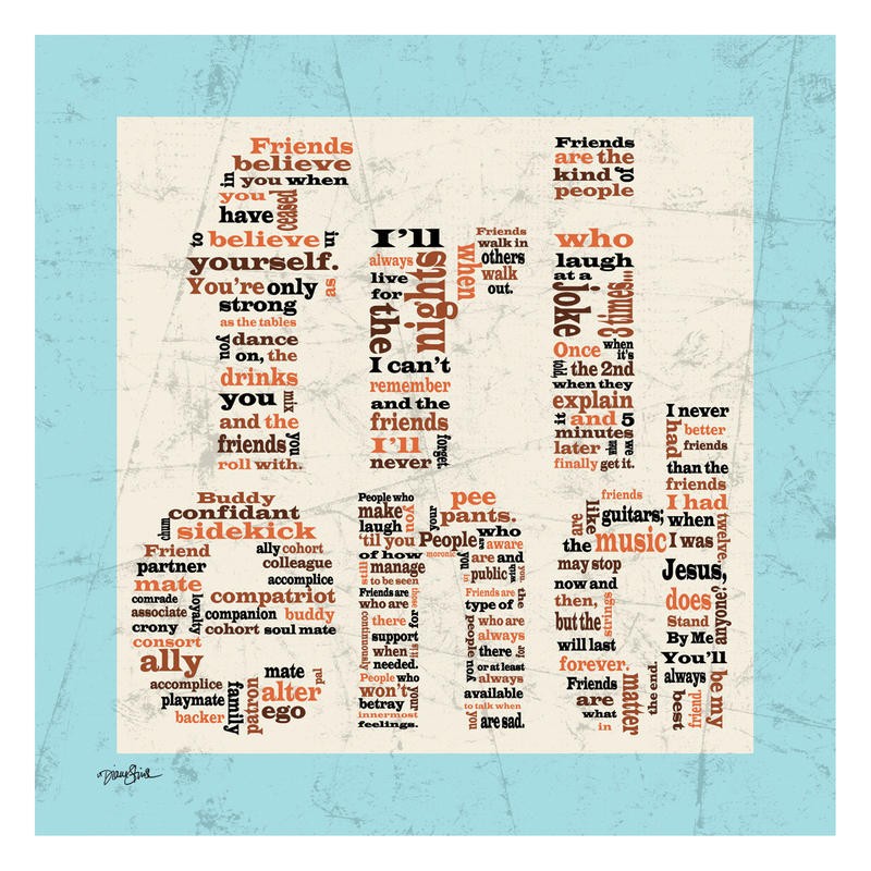 Diane Stimson, FRIENDS I (TYPOGRAFIE)