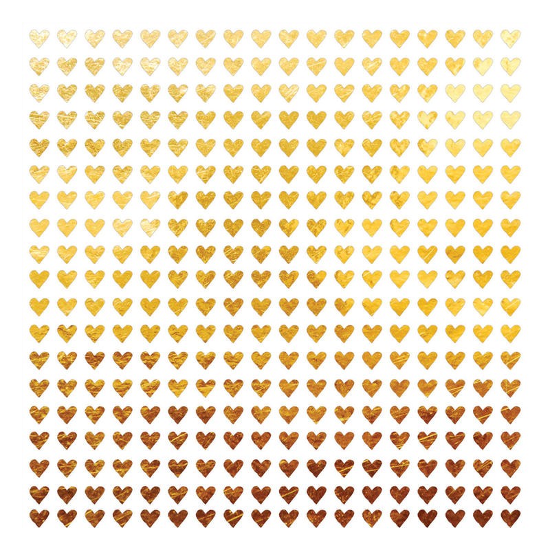 Victoria Brown, HEARTS (Inspiration, Motivation, Liebe, positiv, Herzen, Treppenhaus, Jugendzimmer, Wohnzimmer, Wunschgröße, Grafik, gold/weiß)