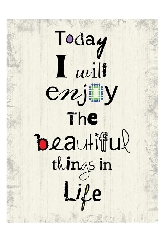 Lauren Gibbons, THINGS IN LIFE I (Motivation, Inspiration, Lebensweisheiten, Sprüche, Typografie, Treppenhaus, Jugendzimmer, Grafik, Wunschgröße, bunt)