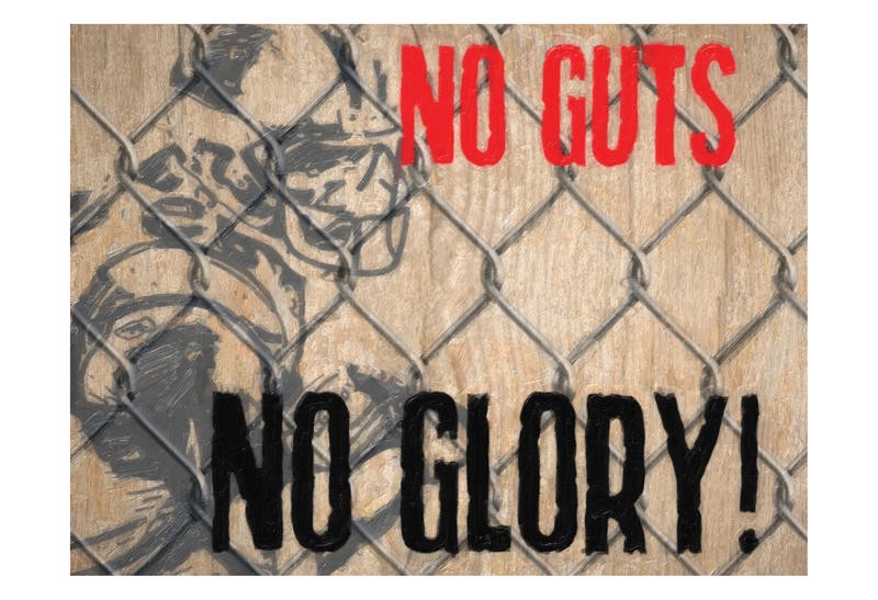 Taylor Greene, NO GUTS (Männer, Männerbereich, american football, Tor, Kicker, Helm, Schneid, Courage, Verletzung,  Männerinteressen, Typografie, Bar, Kneipe, Grafik, Wunschgröße, bunt)