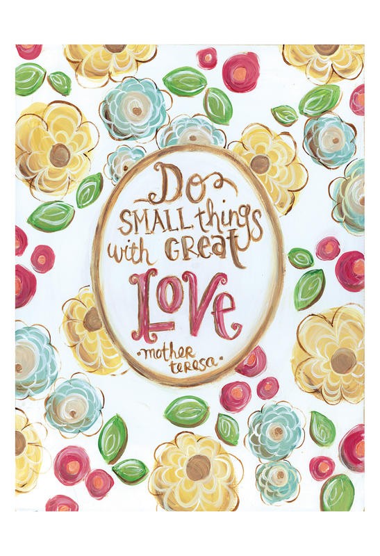 Erin Butson, LOVE & HOME I (Blüten, Blumen, Liebe, Glaube, Inspiration, Motivation, Grafik, Wohnzimmer, Treppenhaus,   Wunschgröße, bunt)
