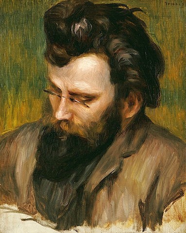 Pierre-Auguste Renoir, Portrait von Claude Terrasse. (Portrait, Mann, Musiker, Opernkomponist, intellektuell, Impressionismus, klassische Moderne, Wunschgröße, Wohnzimmer, Malerei)