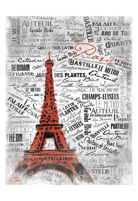 Onrei, EIFFEL TOWER IN RED (PARIS)