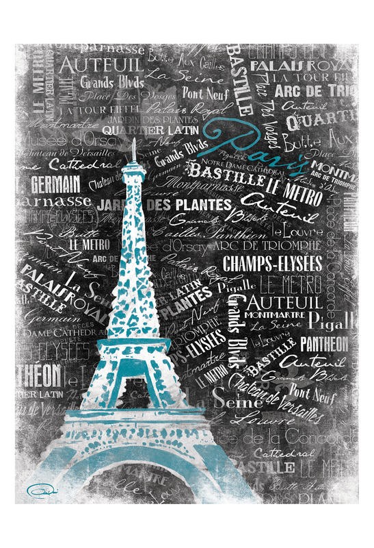 Onrei, EIFFEL TOWER IN BLUE III (PARIS)