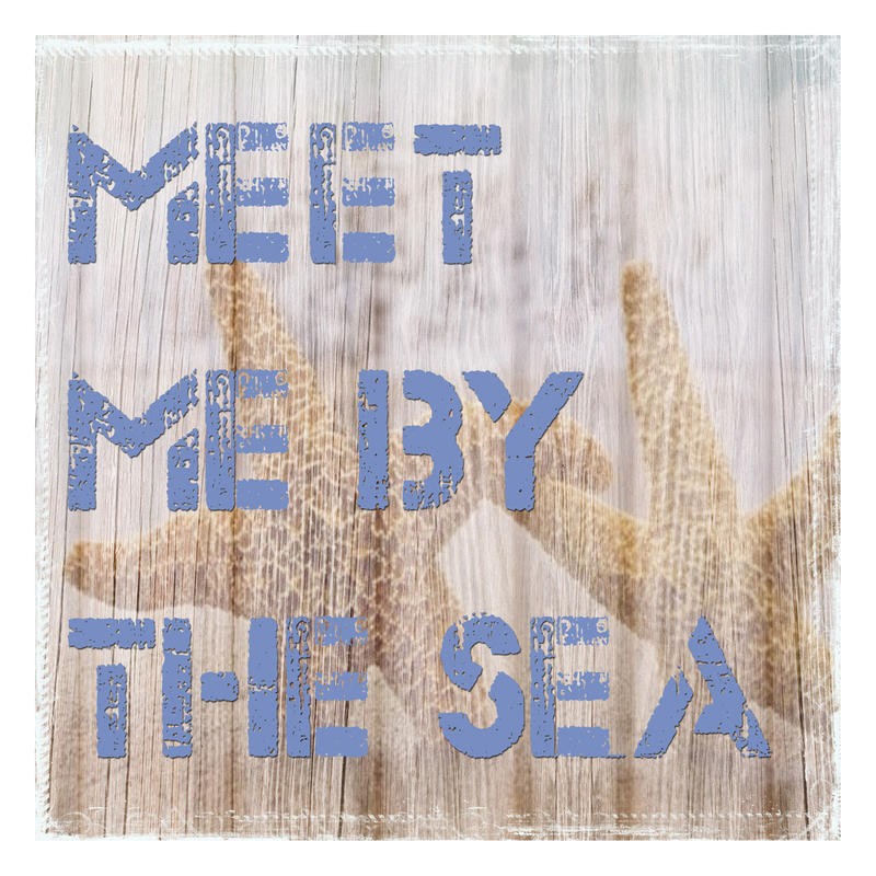 Taylor Greene, BY THE SEA II (Paneel, Meer, See, maritim, Motivation, Schrift, Kalligrafie, Inspiration,   Grafik, Treppenhaus, Jugendzimmer  Wunschgröße,)