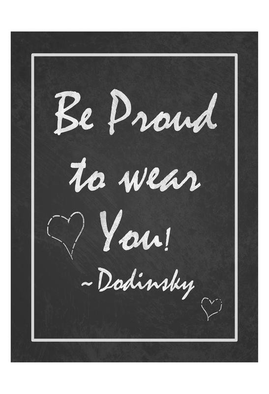 Tony Pazan, BE PROUD (Stolz, Spruch, Typografie, Inspiration, Motivation, Zackenmuster, Wunschgröße, Jugendzimmer, Treppenhaus, Grafik, schwarz/weiß)
