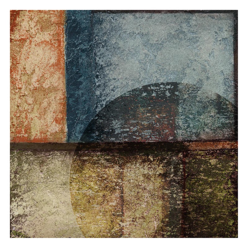 Kristin Emery, SQUARE II (Abstrakt, Malerei, geometrische Formen, Muster, Rechtecke, Kreise, modern, zeitgenössisch, Büro, Wohnzimmer, Treppenhaus, Wunschgröße, bunt)