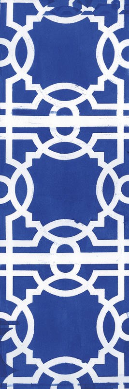 Smith Haynes, BLUE CHAINED CIRCLES I (MUSTER)